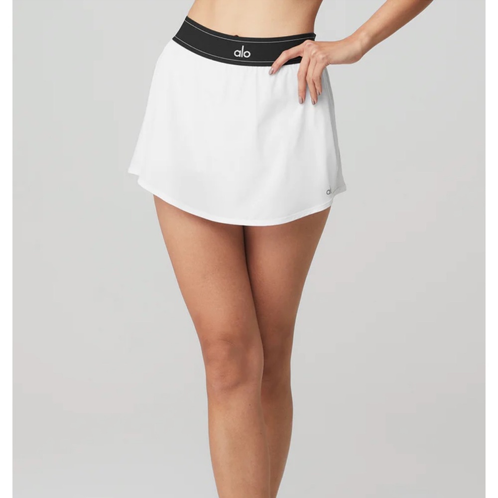 Alo white tennis skirt
